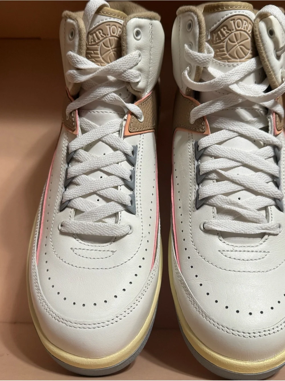 Jordan Tan Beige Sneaker Inner Lining with Brand Tag